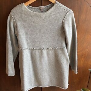 Light Gray Women's Knit Tunic from J Jill  - Casual Long Sleeve